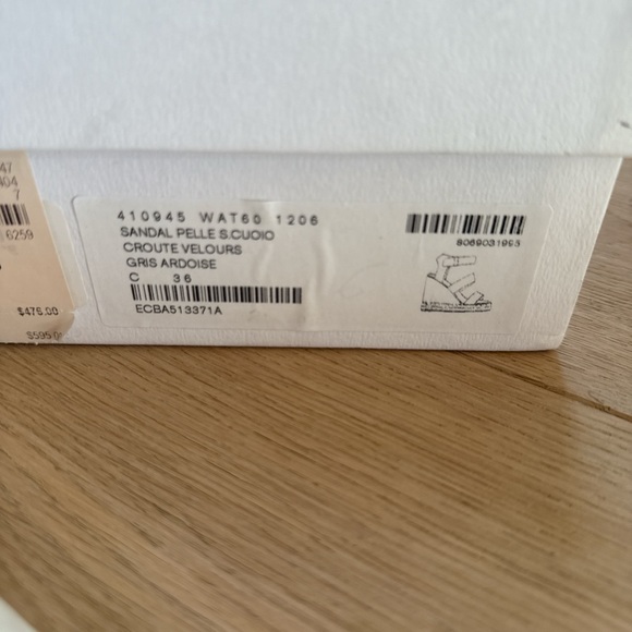 Balenciaga Women's Gray Wedge Sandals - Picture 8 of 8